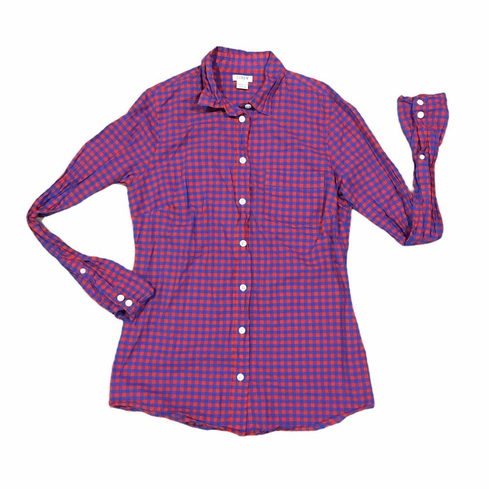 J.Crew Gingham Button Down Shirt - XS